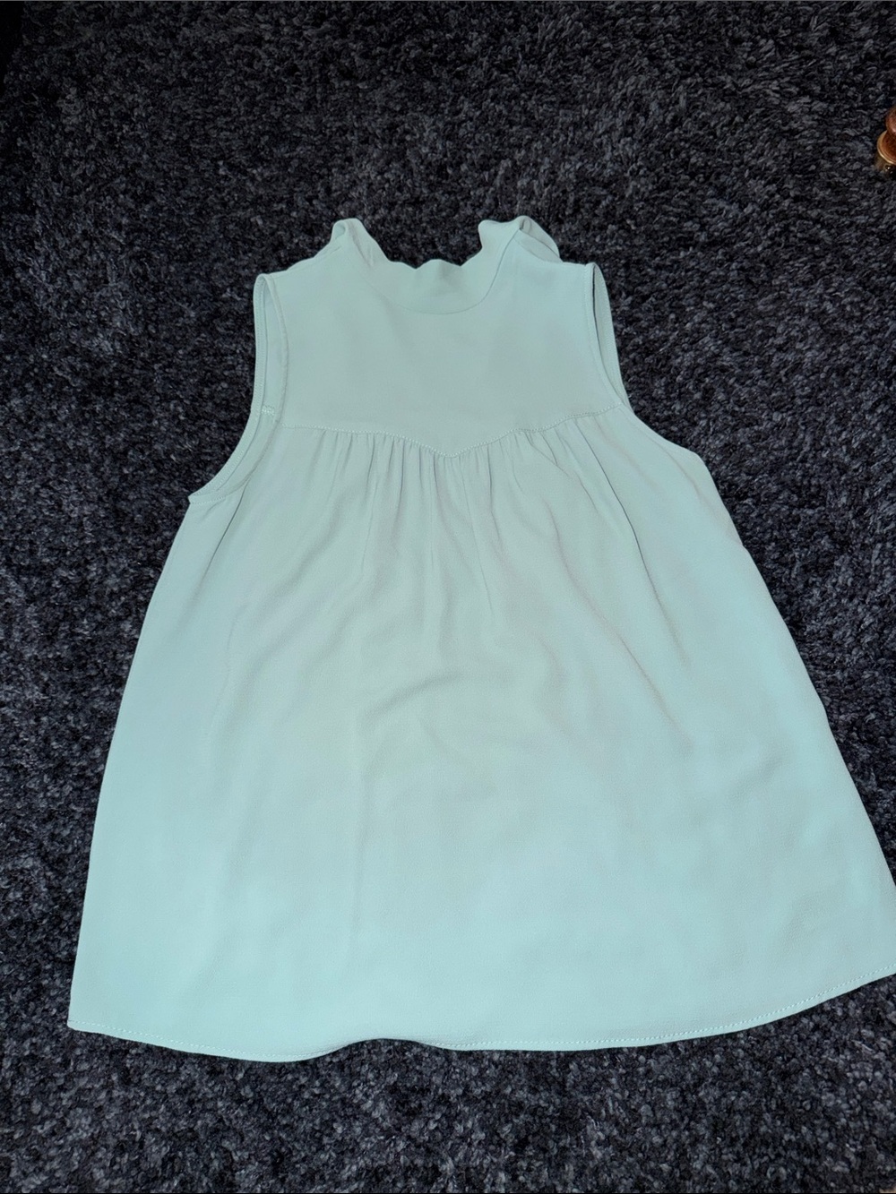 fab'rik Sleeveless Ruffled Neck Blouse with Tie in back - NWOT